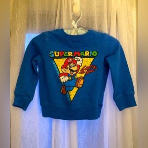 Nintendo Super Mario Brothers Blue Jumping Beans Sweatshirt, Size 4💙